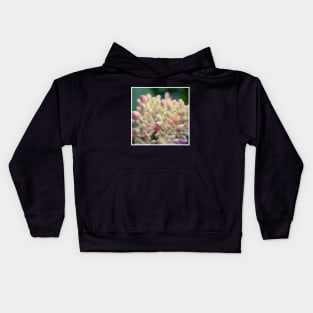 Pretty Red Flower with green leaves nature lovers beautiful photography design Kids Hoodie